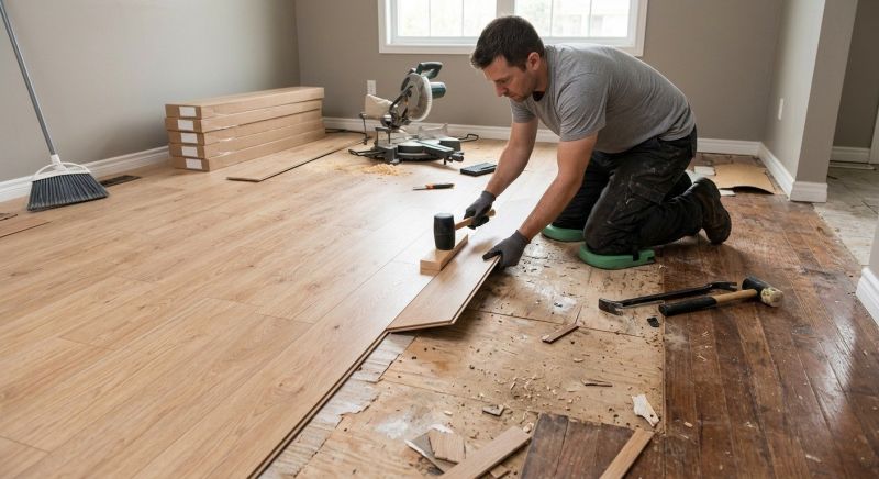 Laminate Floor Replacement in Johnston, RI
