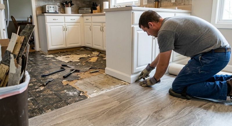Linoleum Flooring Replacement in Wrentham, MA