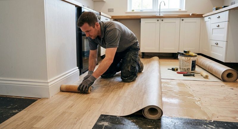 Sheet Linoleum Installation in Douglas, MA