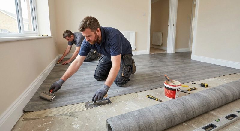 Sheet Linoleum Installation in Milton, MA