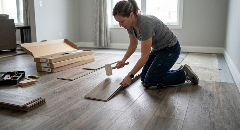 Vinyl Plank Floor Installation in Wrentham, MA